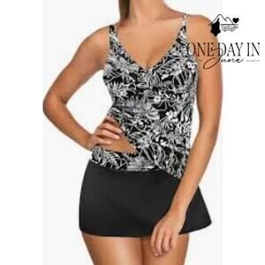 Talisea Cross Front Skirtini Swimsuit Size L